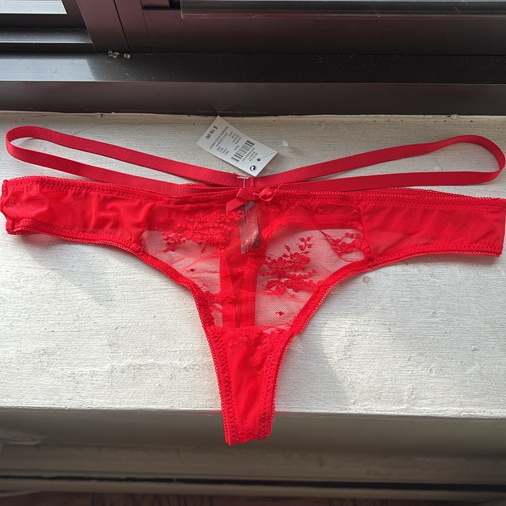 NWT Red Sexy lace thong